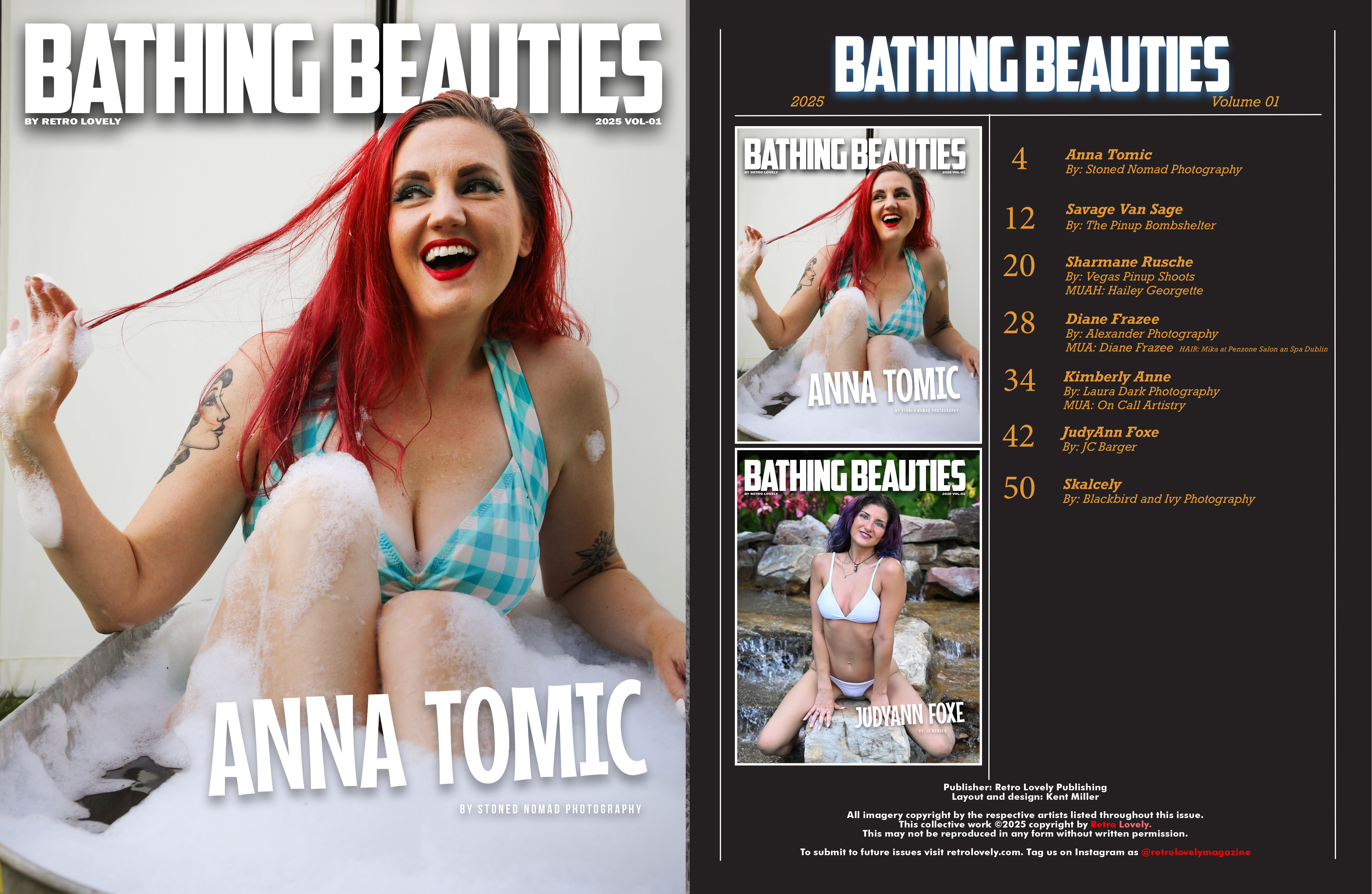 2025, Retro Lovely, Bathing Beauties VOL-01, Anna Tomic Cover.